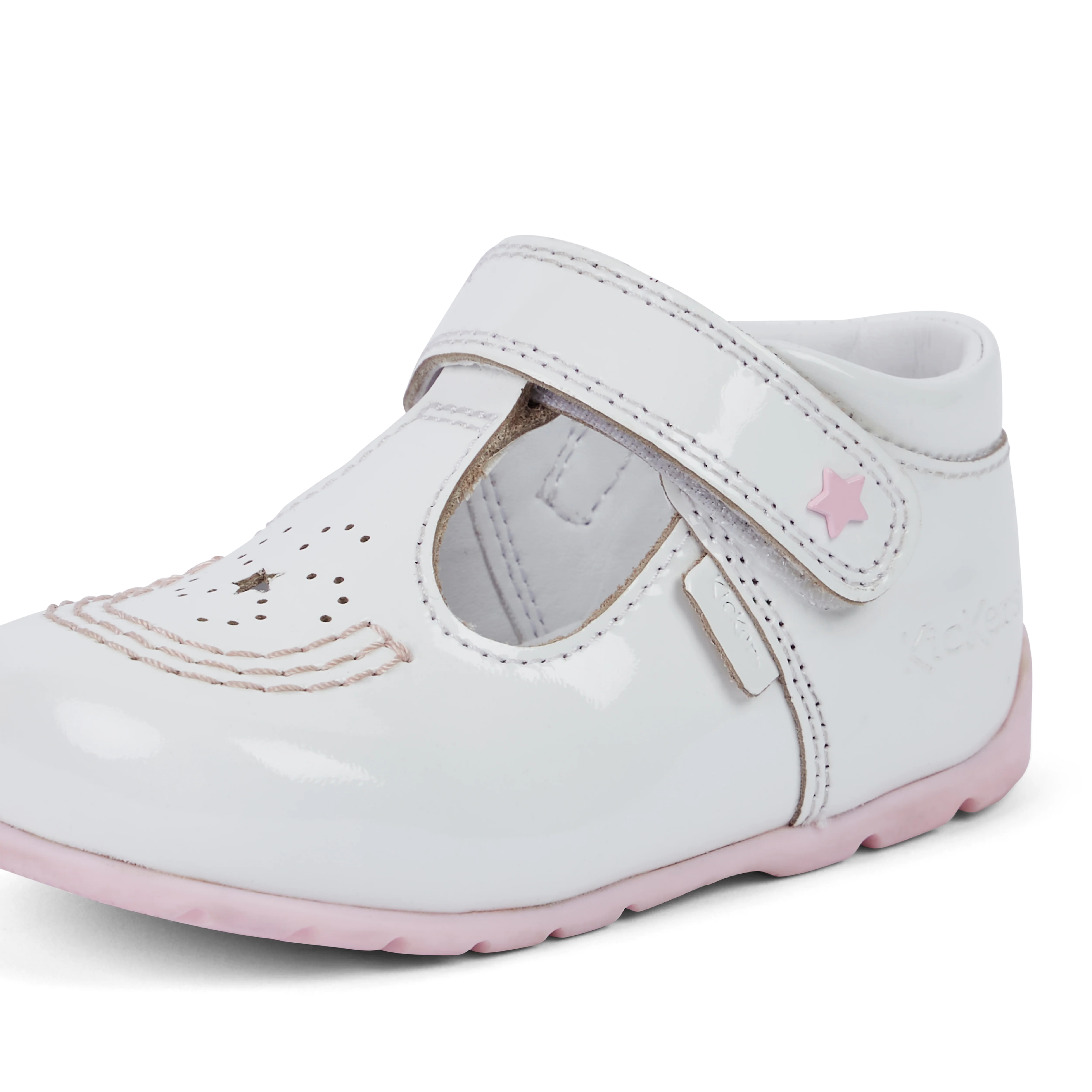 Babies Kick T Galactic Patent Leather White/Pink - Image 6