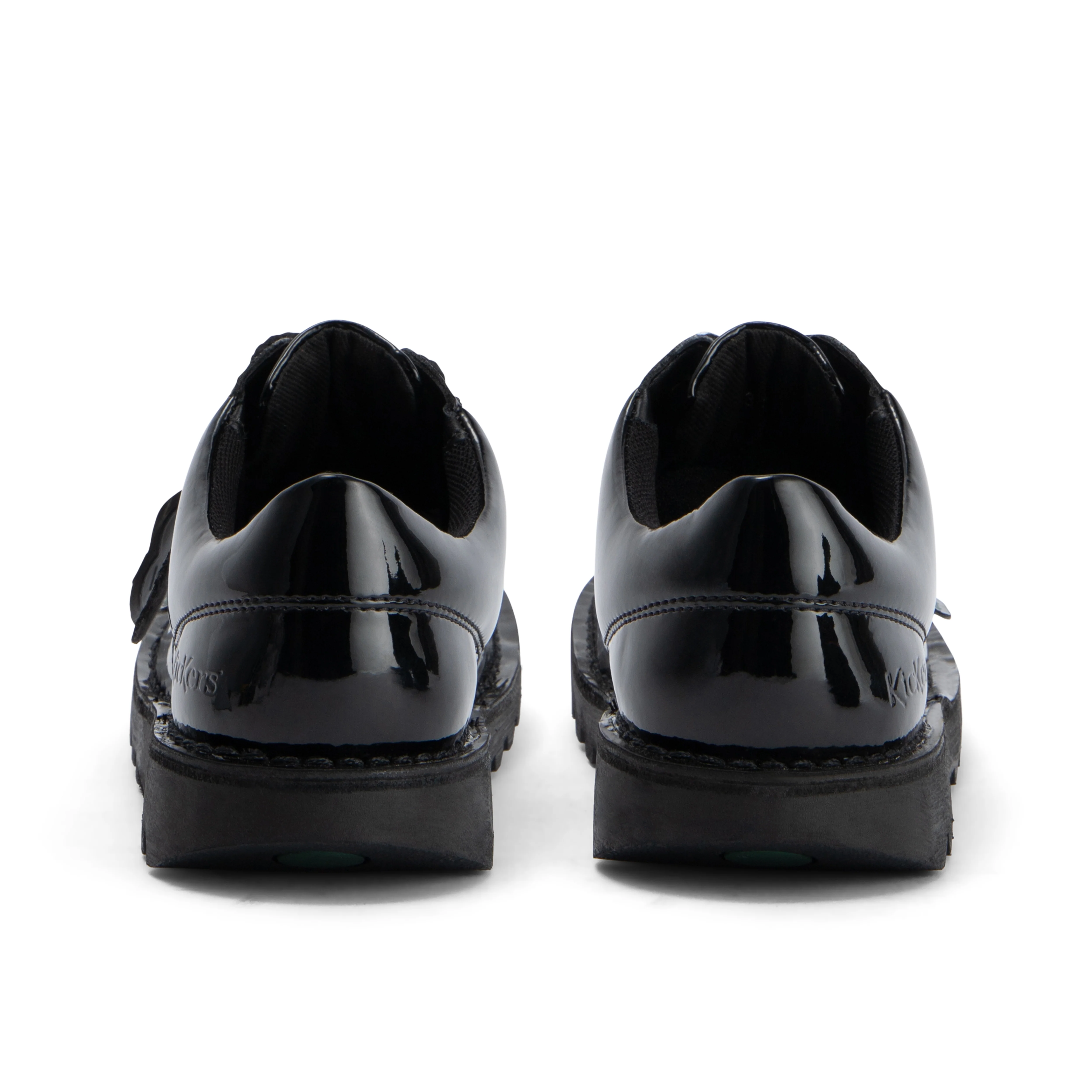 Junior Girls Kick Lo Leather Alternative Patent Leather Black - Image 5